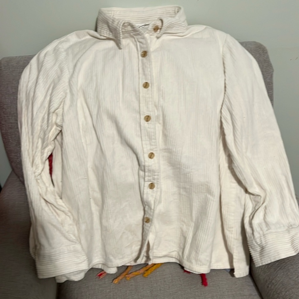 North Style Cream Color Corduroy Shirt - like new!!!!